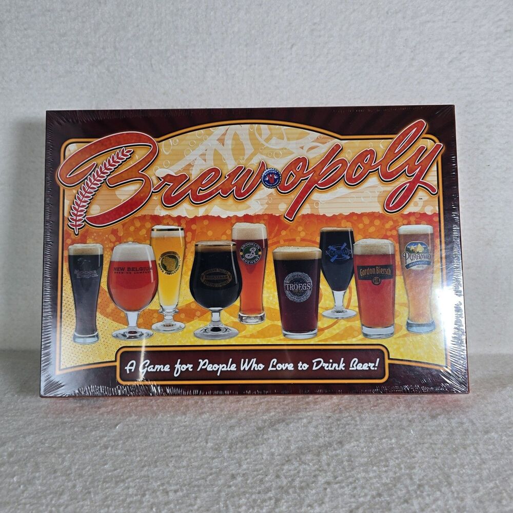 Brew-Opoly Monopoly Beer Board Game Brand New In Wrapper Drinking Game